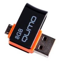 Флеш накопитель USB 2.0 8Gb QUMO, Hybrid (QM8GUD-Hyb, OTG, black-orange)