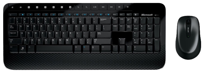 Клавиатура+мышь беспроводные Microsoft  2000 (M7J-00012) black