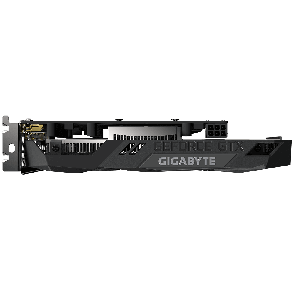 Видеокарта Gigabyte GF GTX1650 4Gb (GV-N1656WF2OC-4GD, 128bit, GDDR6, DVI+HDMI+DP) RTL