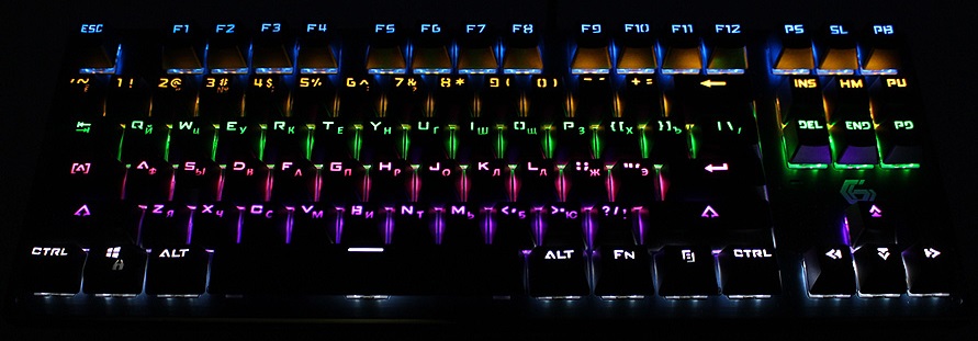 Клавиатура Gembird CHASER COMPACT KB-G540L (USB, механическая, регулируемая подсветка, игровая, black)