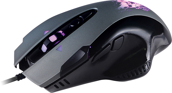 Мышь QUMO Devastator M12 (USB, optical, 3200dpi, игровая, 7 цветов подсветки, 1.5m, soft-touch, black)