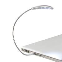 USB - лампа ExeGate LED-201 (гибкая ножка, три светодиода, silver)