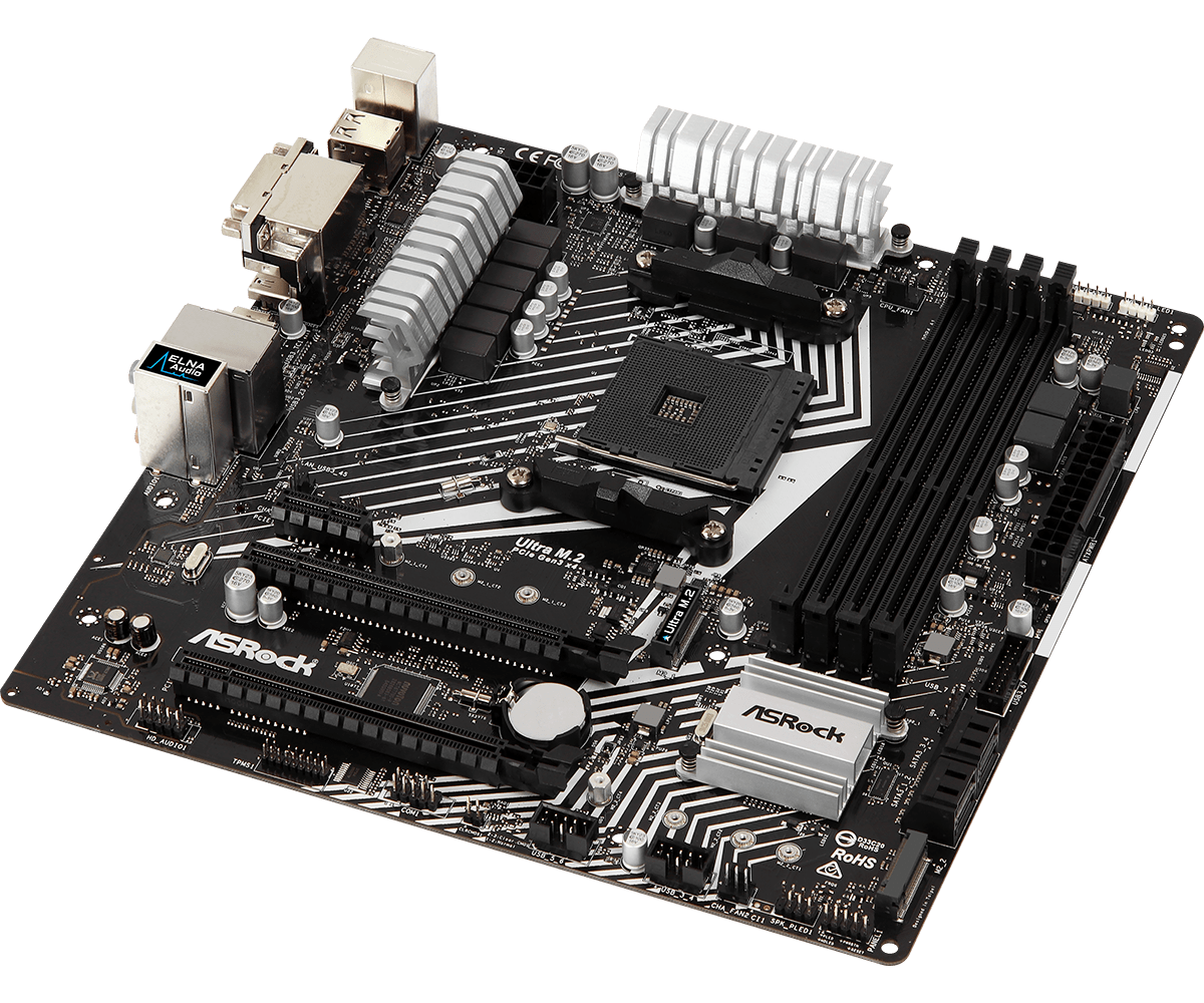 Материнская плата ASRock AB350M PRO4 R2.0 (AM4, mATX) RTL