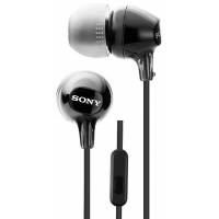 Наушники Sony MDR-EX15AP (затычки, для мобильных устройств, с микрофоном, 1.2m, black)