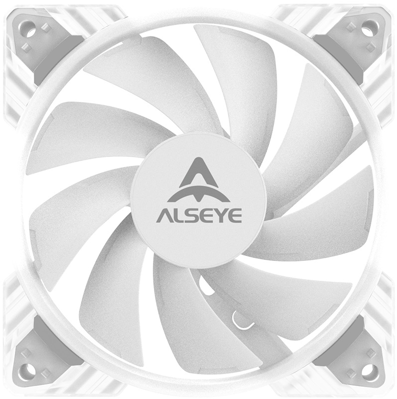 Вентилятор ALSEYE NEO N12-w (120x120x25mm, Hydro, 700-1800rpm, 17-35dBa, 3+4pin, PWM, ARGB LED, white-transparent) RTL
