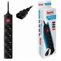 Сетевой фильтр Buro (500SH-1.8-UPS-B, 5 розеток, 1.8 метра, для ИБП, black) RTL