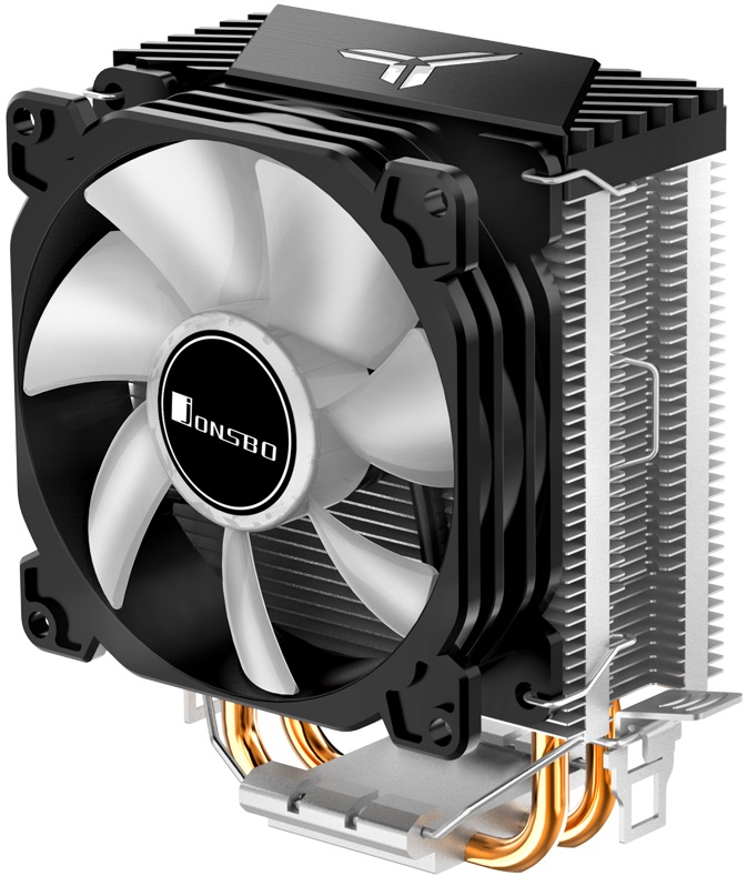 Вентилятор JONSBO CR-1200 (1150/1151/1155/1156/1200/1700/AM4/AM5, 92mm, Al, 2000rpm, 27dBa, 2 тепловые трубки, DTH, 3pin, 95W, rainbow LED, black) RTL