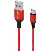 Кабель USB 2.0 Am - micro USB 1.0m (FCA08-01, 2.4A, нейлоновая оплётка, red) FUMIKO