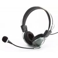 Наушники Gembird MHS-872 (накладные закрытые, с микрофоном, регулятор, 1.8m, grey)