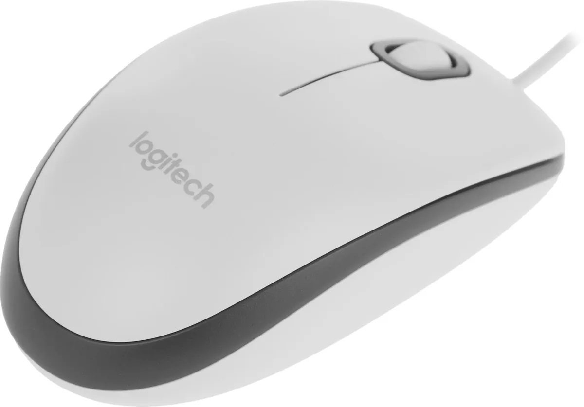 Мышь Logitech M100 (910-006764) (USB, optical, 1000dpi, 1.8m, white)