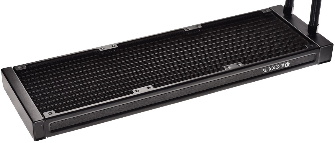 Водяное охлаждение ID-Cooling AURAFLOW X 360 (1150/1151/1155/1156/1200/1366/1700/2011/2066/AM2/AM3/AM4/AM5/FM1/FM2/TR4/sTRX4, Радиатор: Al, Водоблок: Cu, 3 вентилятора: 120mm, 700-1800rpm, 18-35dBa, 4pin, PWM, RGB LED, Помпа: 2100rpm, 25dBa, 3pin/SATA, 35