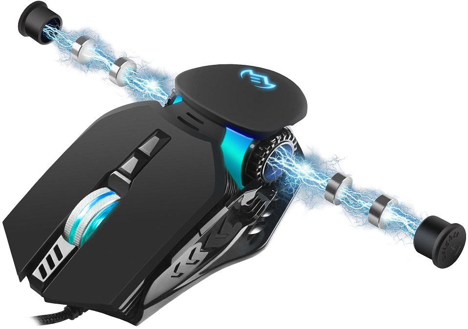 Мышь Sven RX-G815 (USB, optical, 8000dpi, игровая, настраиваемая RGB подсветка, программируемая, soft-touch, 1.8m, black)