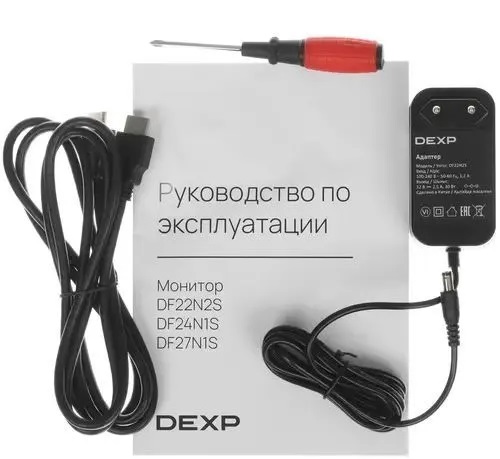 Монитор DEXP 21.45" DF22N2S black (1920x1080, 75Hz, 3000:1, 178°/178°, 5ms (GTG), 250cd/m2, VA, HDMI, выход на наушники, M/M)