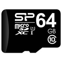 Карта памяти SDXCmicro Card 64Gb Silicon Power (SP064GBSTXBU1V10, Class 10, UHS-I, 85MB/s, без адаптера)