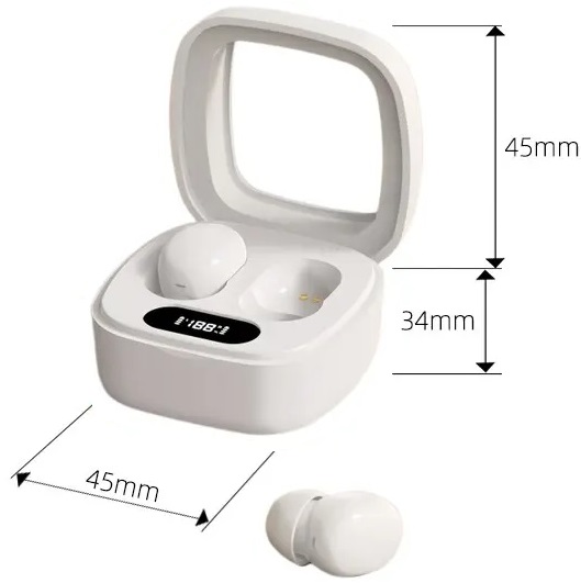 Гарнитура E8S MINI TWS (затычки, беспроводная, Bluetooth 5.3, с микрофоном, до 5 часов работы от батареи, white)