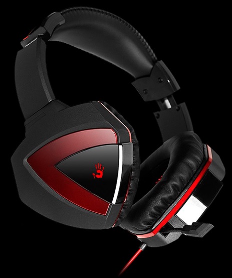 Наушники A4Tech Bloody G500 (полноразмерные закрытые, с микрофоном, регулятор, игровые, 1.5m, black-red)