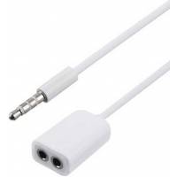 Разветвитель 2x3,5mm(f) - 3,5mm Jack(m) (JD88, 3pin, white) Dream