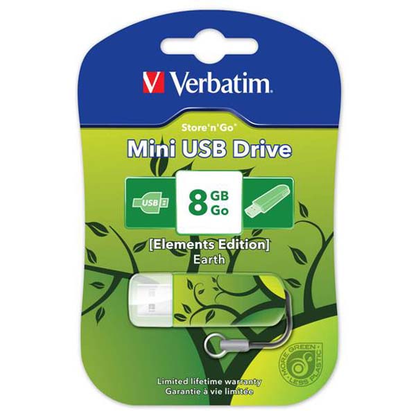 Флеш накопитель USB 2.0 8Gb Verbatim Store n Go Mini Elements Edition (98160, earth)