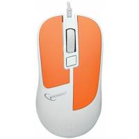 Мышь Gembird MOP-410-O (USB, optical, 1600dpi, 1.5m, soft-touch, white-orange)