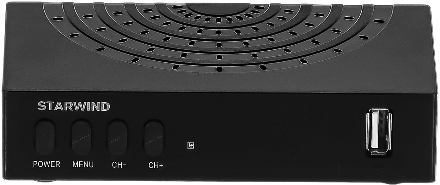 Тюнер для цифрового ТВ внешний / Медиа-проигрыватель Starwind CT-240 (1080p, DVB-T2, DVB-C, HDMI, JPEG, MKV, 2xUSB, Time Shift, black)
