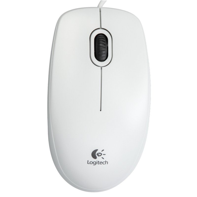 Мышь Logitech B100 (910-003360) (USB, optical, 1000dpi, white)