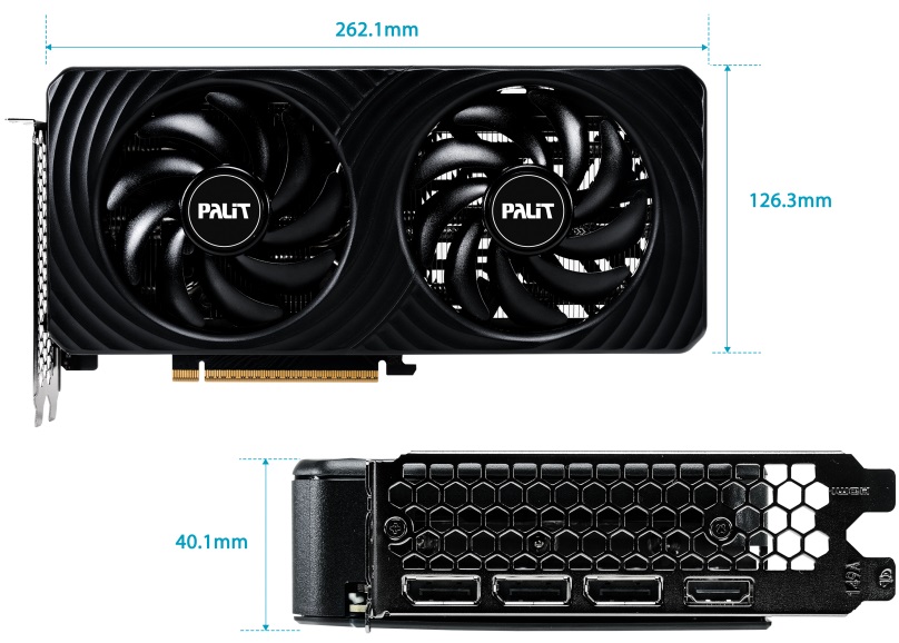 Видеокарта Palit GF RTX5060 DUAL 8Gb (NE75060019P1-GB2063D, 128bit, GDDR7, HDMI+3xDP) RTL