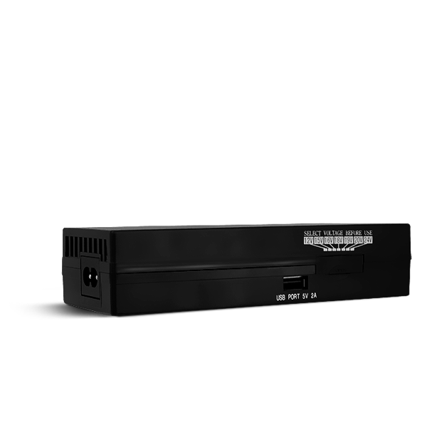 Зарядное устройство для ноутбука Crown CMLC-3230 (вход 220V, выход 12/15/16/18/19/20V, USB 2A, 120W, black)