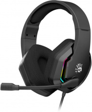 Наушники A4Tech Bloody G260p (полноразмерные закрытые, для мобильных устройств, с микрофоном, регулятор, RGB подсветка, игровые, 2m, black)