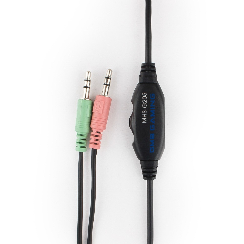 Наушники Gembird MHS-G205 (накладные закрытые, с микрофоном, регулятор, 1.8m, black)