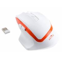 Мышь беспроводная Oklick 630LW (optical, 1600dpi, 2xAA, white-orange)