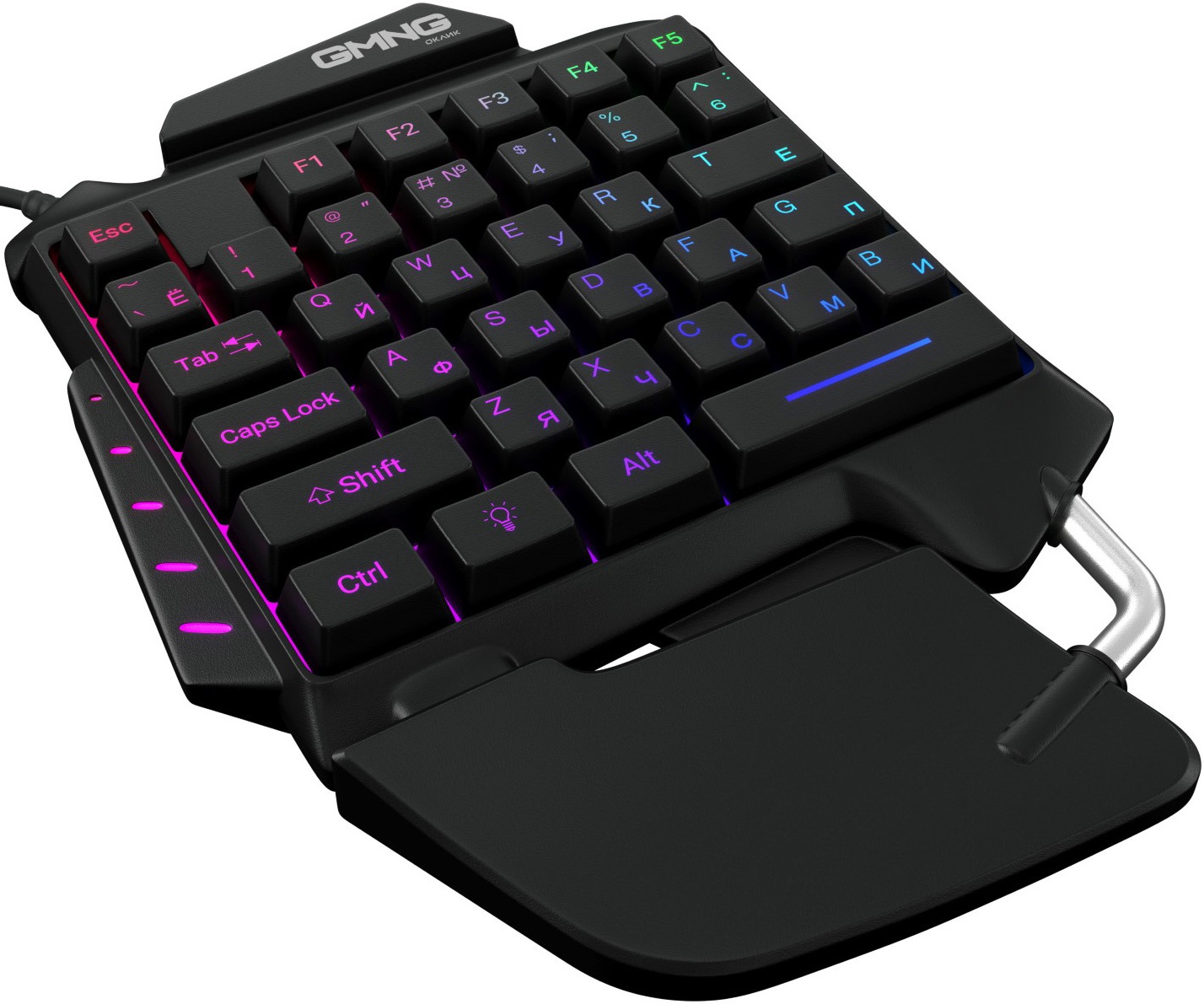 Клавиатура Oklick 703GK (USB, игровая, радужная подсветка, black)