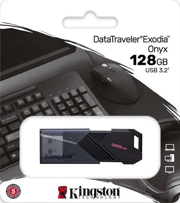 Флеш накопитель USB 3.2 128Gb Kingston DT Exodia Onyx (DTXON/128GB, black)