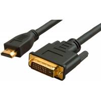 Кабель HDMIm-DVIm 3.0m (KC-HDMI-DVI-3, с позолоченными контактами, экранированный,  black) Konoos
