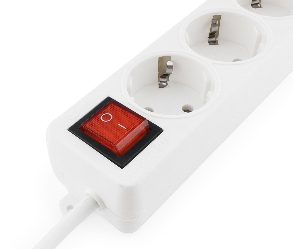 Сетевой удлинитель Гарнизон (EL-NB-G3-W-3, 3 розетки, 3 метра, 10A, white) OEM