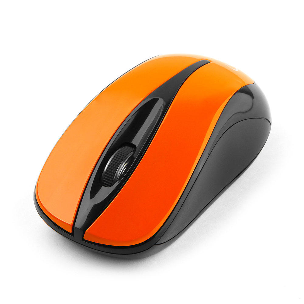 Мышь беспроводная Gembird MUSW-325 (optical, 1000dpi, AA, black-orange)