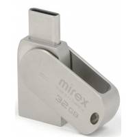 Флеш накопитель USB 3.1 32Gb Mirex BOLERO (USB 3.1 + USB Type-C, OTG, silver)