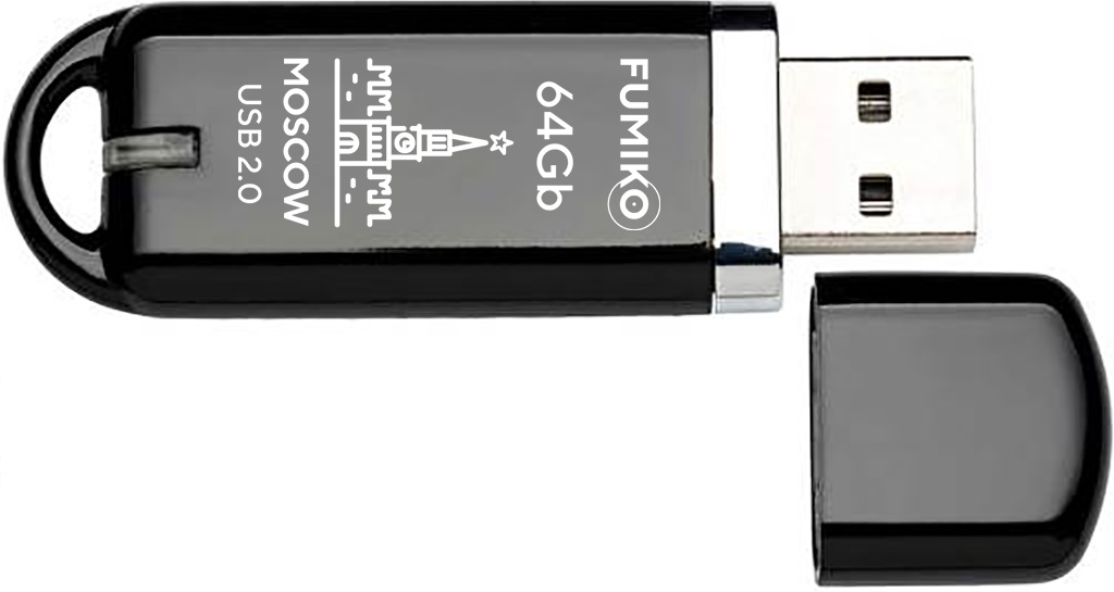Флеш накопитель USB 2.0 64Gb FUMIKO MOSCOW (FMW-05, 30MB/s, black)