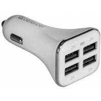 Зарядное устройство от прикуривателя Defender UCA-05 (12-24V, 4 USB разъёма, 2A, white)
