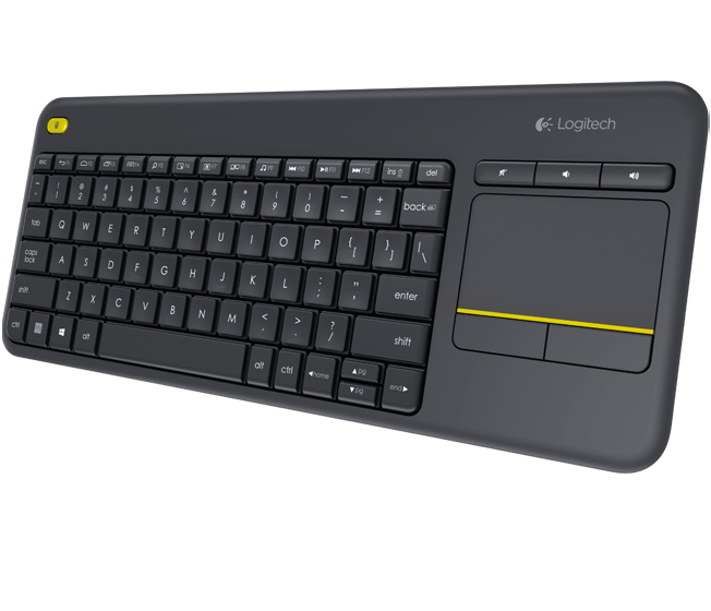 Клавиатура беспроводная Logitech K400 Plus Media (мультимедийная, тачпад, black)