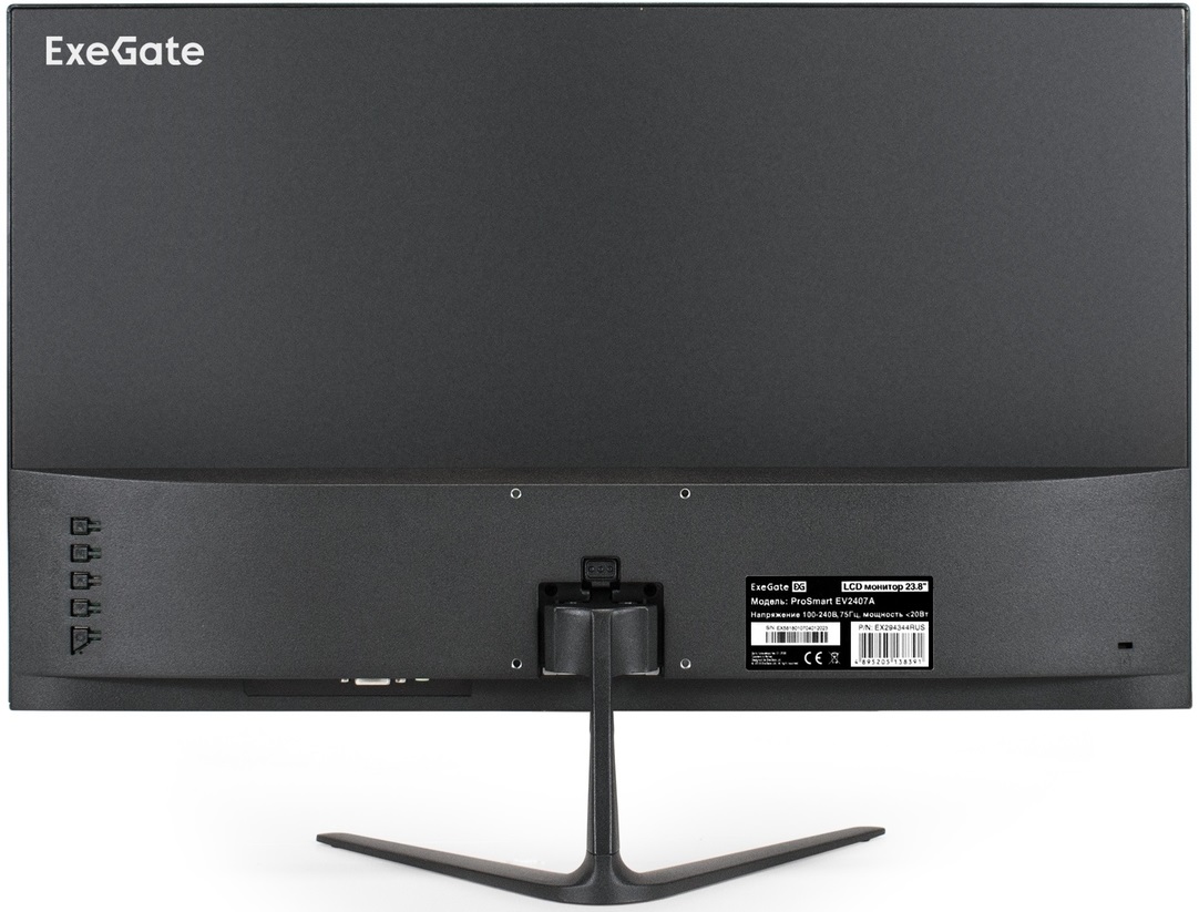 Монитор ExeGate 23.8" ProSmart EV2407 black (1920x1080, 75Hz, 4 000:1, 178°/178°, 5ms (GTG), 250cd/m2, VA, HDMI, выход на наушники, M/M)