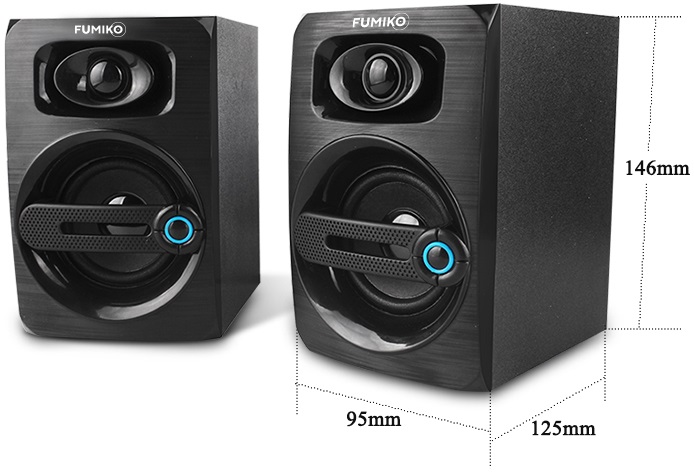 Колонки FUMIKO BALLAD (6W, USB, black)