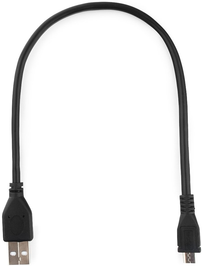 Кабель USB 2.0 Am - micro USB 0.3m (CCP-mUSB2-AMBM-0.3M, экранированный, black) Cablexpert