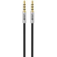 Кабель аудио 3.5mm Jack (m) - 3.5mm Jack (m) 1.0m (JD-458, 4pin, black-silver) Dream