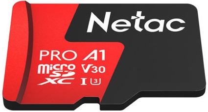 Карта памяти SDXCmicro Card 64Gb Netac P500 Extreme Pro (NT02P500PRO-064G-S, Class 10, UHS-I U3, 100MB/s, без адаптера)