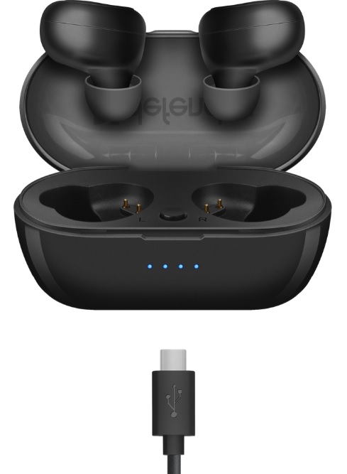 Гарнитура Defender Twins 638 (затычки, беспроводная, Bluetooth 5.0, с микрофоном, до 2 часов работы от батареи, black)