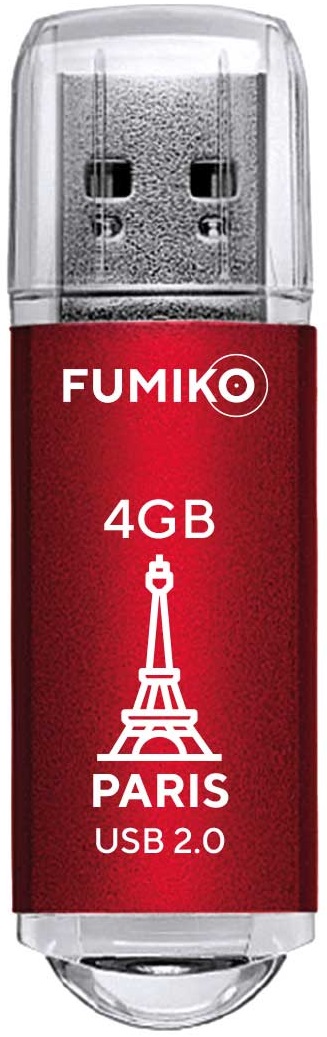Флеш накопитель USB 2.0 4Gb FUMIKO PARIS (FPS-01, 30MB/s, red)