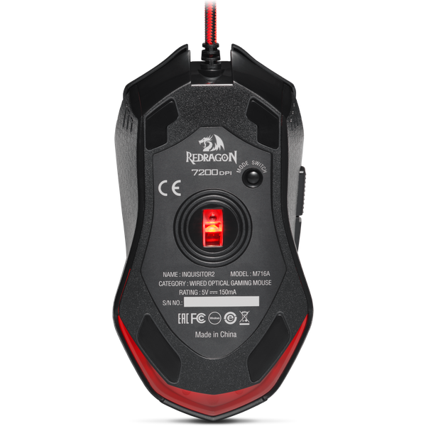 Мышь Redragon INQUISITOR 2 (USB, optical, 7200dpi, игровая, RGB подсветка, black)