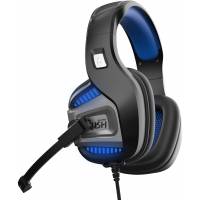 Наушники Smartbuy Rush Punch em SBHG-9710 (полноразмерные закрытые, с микрофоном, регулятор, игровые, 2.4m, black-blue)