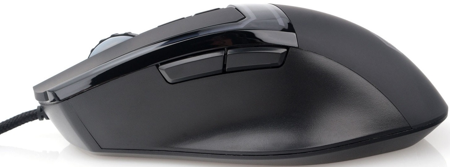 Мышь Gembird MG-590 (USB, optical, 6400dpi, игровая, RGB подсветка, 1.8m, black)