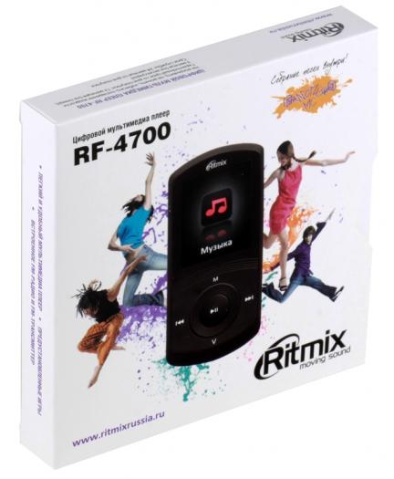 Плеер Flash Ritmix RF-4700 (4Gb, 1.8", 128x160, microSD до 16Gb, FM-трансмитер, диктофон, MP3, WMA, AVI, AMV, JPG, TXT, red)